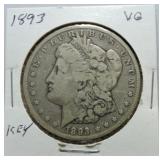 1893 Morgan dollar VG