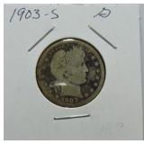 1903-S Barber quarter G