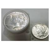 BU roll 1924 Peace dollars