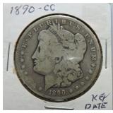 1890-CC Morgan dollar
