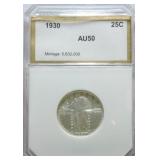 1930 Standing Liberty quarter PCI AU50
