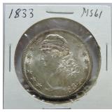 1833 Bust half MS61