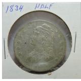 1834 Bust half