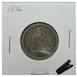 1876 Liberty seated quarter