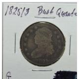 1825/3 Bust quarter, G