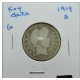 1914-S Barber quarter G