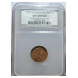 1972 Lincoln cent double die obverse, NCS unc