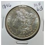 1896 Morgan dollar MS63