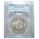 1937-S Walking Liberty half PCGS MS64