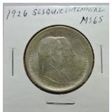 1926 Sesquicentennial half MS65