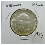 1927 Vermont half MS66