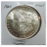 1921 Morgan dollar MS65