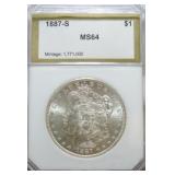 1887-S Morgan dollar PCI MS64