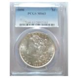 1890 Morgan dollar PCGS MS63