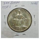 1935-S San Diego half MS65