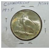 1935 Connecticut half MS66