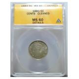 1883 W/C Liberty nickel ANACS MS60 details,