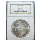 1880-S Morgan dollar NGC MS65