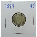 1894 Barber dime VF