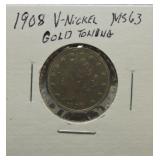 1908 Liberty nickel MS63