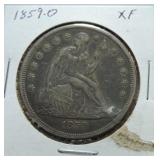 1859-O Seated Liberty dollar XF