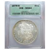 1878-S Morgan dollar ICG MS64