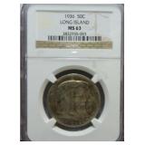 1936 Long Island half NGC MS63
