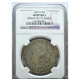 1893-S Morgan dollar NGC VG details, cleaned