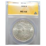 1899 Morgan dollar ANACS MS64