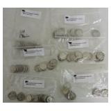Lot of 120 silver Washington quarters