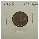 1908 Indian cent MS62