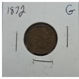 1872 Indian cent G