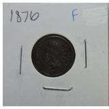 1876 Indian cent F