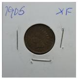 1905 Indian cent XF
