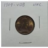 1909VDB Lincoln cent unc