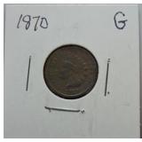 1870 Indian cent G