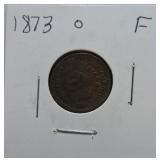 1873 Indian cent F