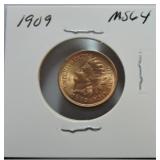 1909 Indian cent MS64