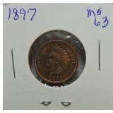 1897 Indian cent MS63