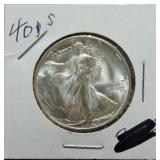 1940-S Walking Liberty half BU