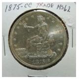 1876-CC  Trade dollar MS62
