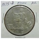 1875-S Trade dollar AU