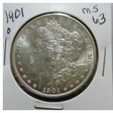 1901-O Morgan dollar MS63