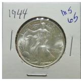 1944 Walking Liberty half MS65
