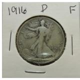 1916-D Walking Liberty half F