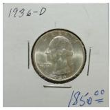 1936-D Washington quarter MS67