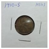 1910-S Lincoln cent MS63