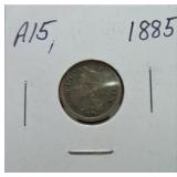1885 three cent nickel