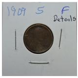 1909-S Lincoln cent F