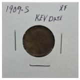 1909-S Lincoln cent XF
